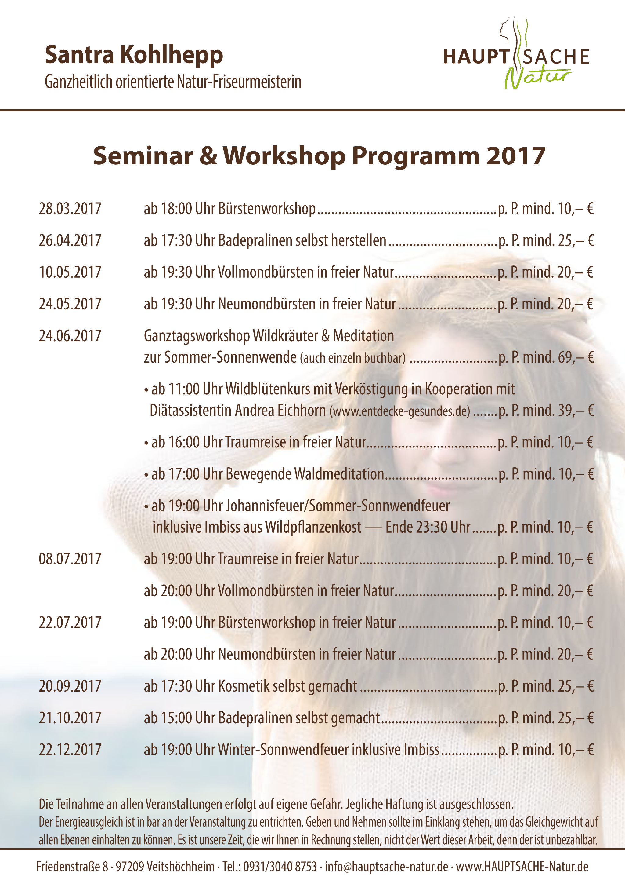 Seminar- und Workshop-Programm - HAUPTsache-Natur
